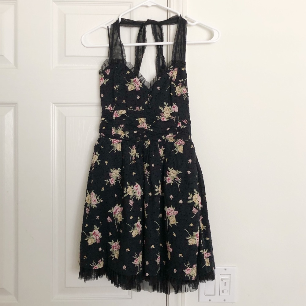 Guess little black floral dress